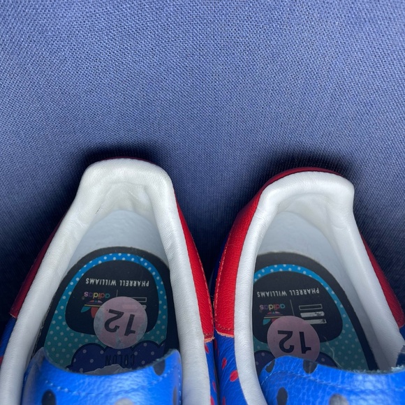 Adidas Stan Smith Pharrell Williams Trainers Mens Sz 12 Blue & Red Polka Dot main image 11